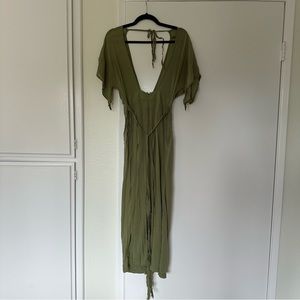 Faithfull the Brand Olive Green Jumpsuit